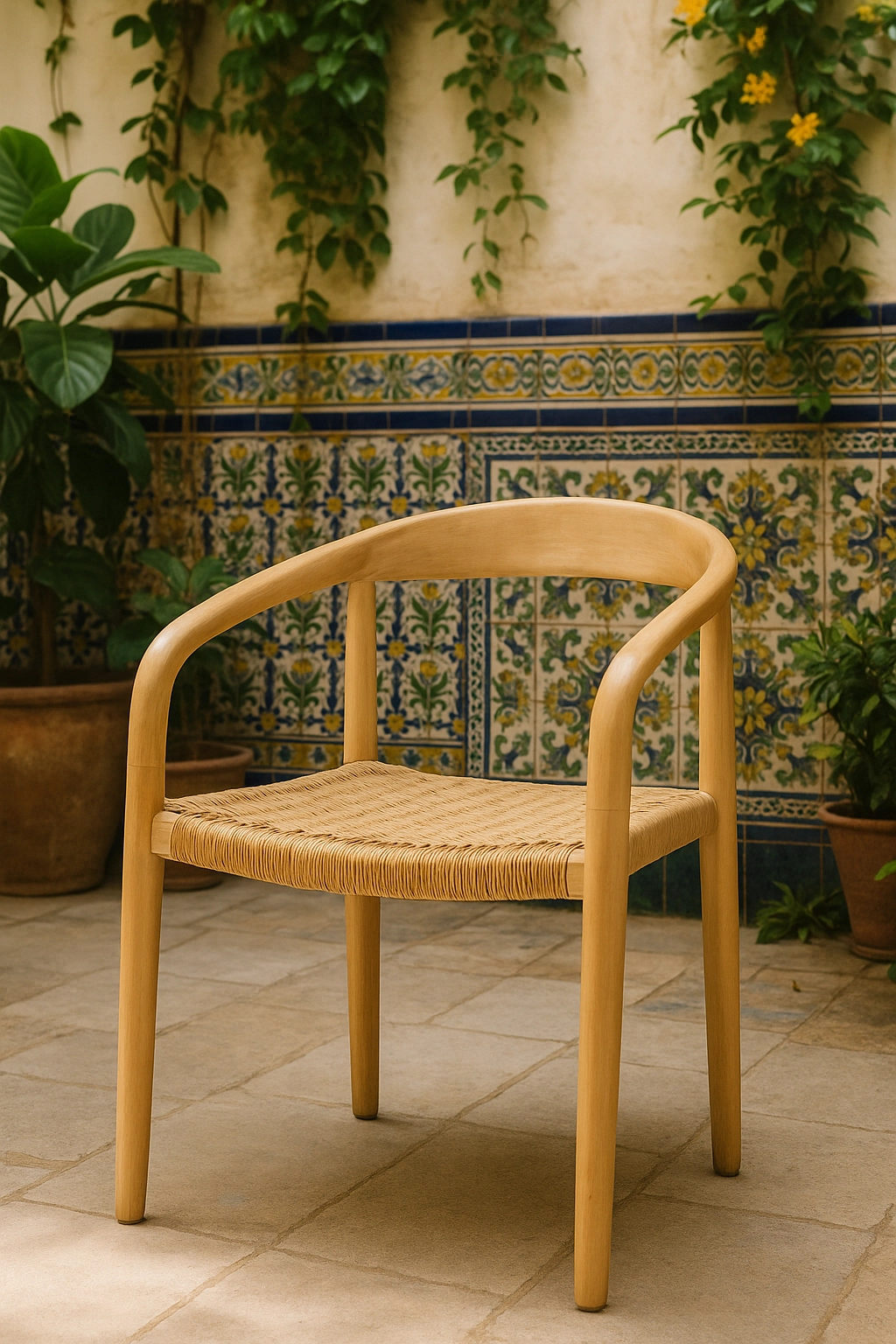 Restaurante con Luz Natural y Vegetación